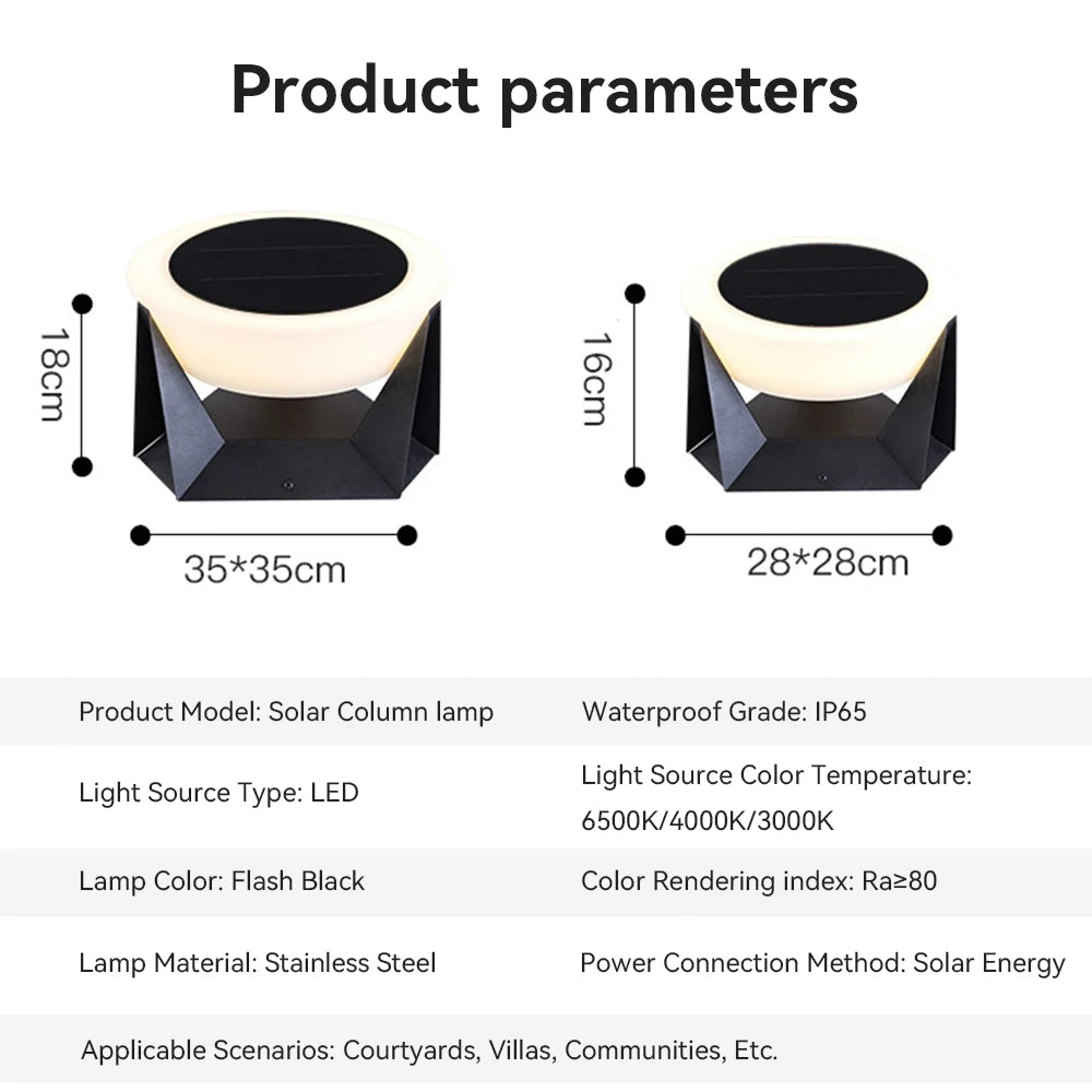 Solar outdoor waterproof lawn light. Zero electricity bill. Landscape lights suitable for gardens, parks, courtyards, and square