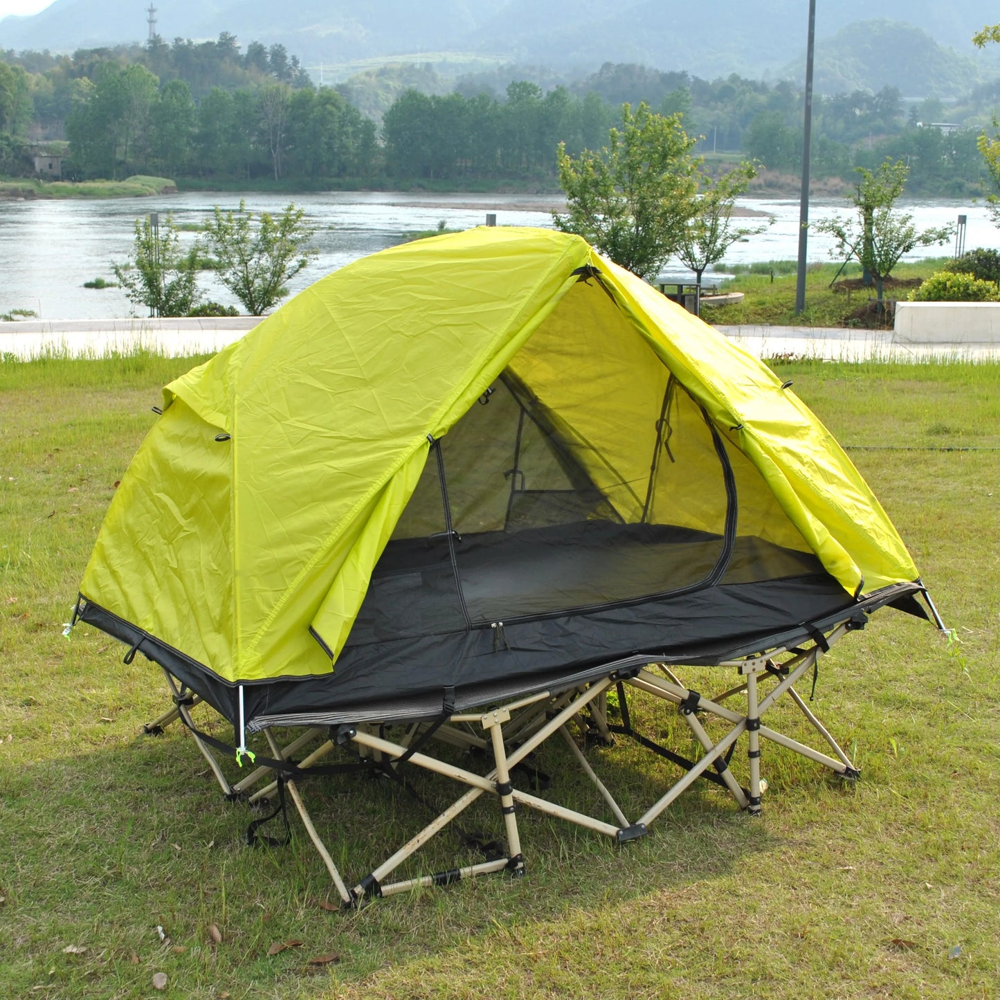 Ultralight 2 Person Cot Tent for Camping Ground Bed Tent with Footprint Bed Not Included the Bed