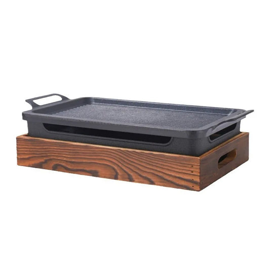 Barbecue Baking Tray Multifunctional Smokeless Non Stick Barbecue Plate BBQ Grill Pan for Outdoor Camping Picnic