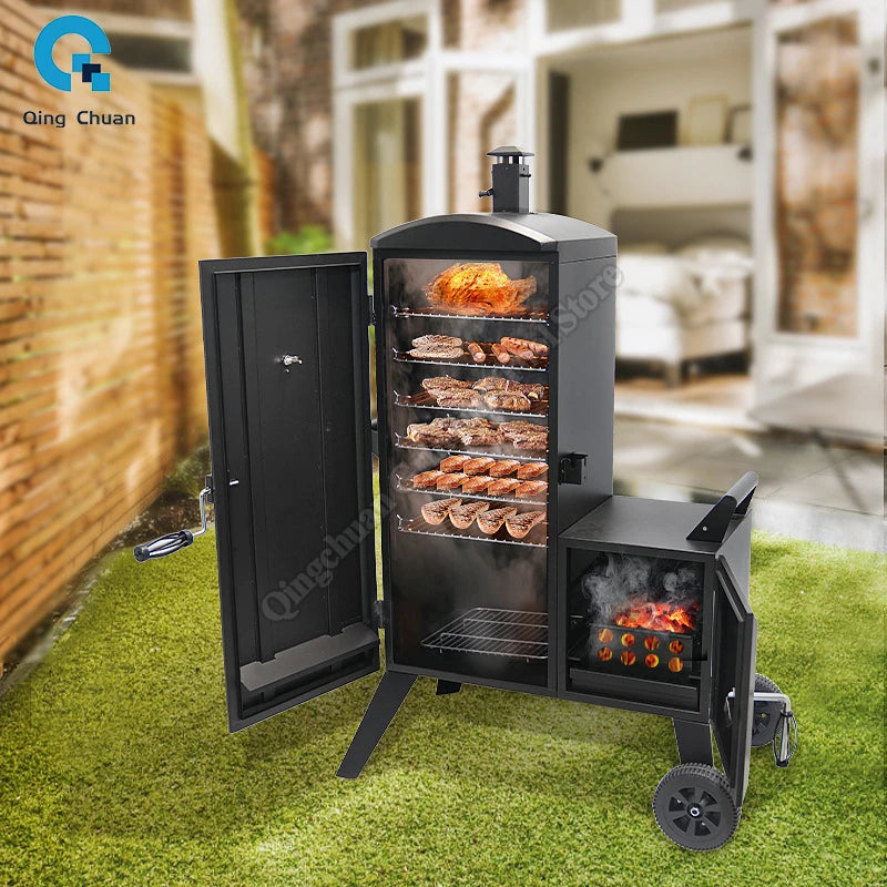 Smoker Oven Commercial Vertical Smoked Meat Rack Charcoal Smoked Barbecue Grill Smoking Machine