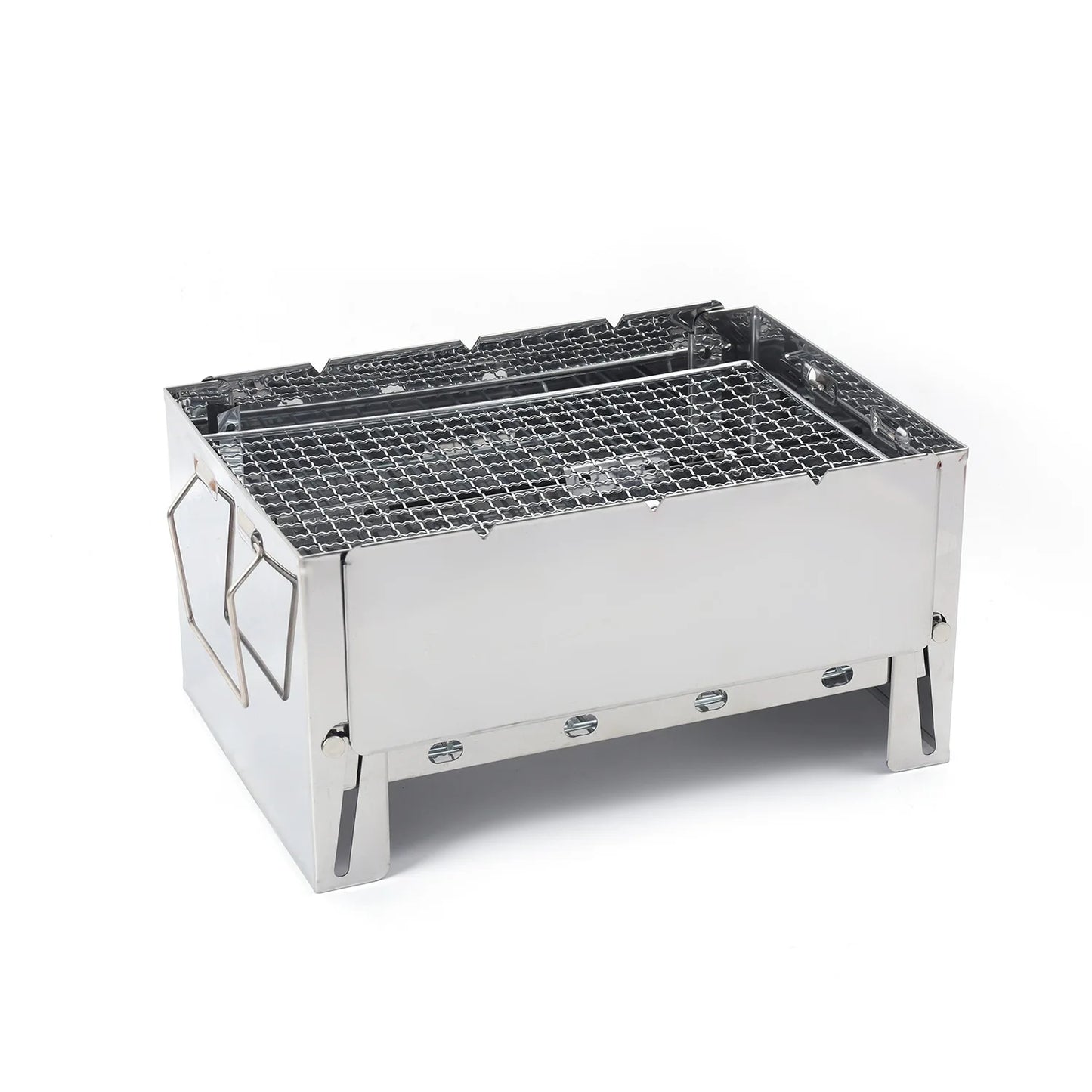 About 30X20X15cm Portable Folding BBQ Grill for Outdoor Camping Bonfire Parties Collapsible Wood-Burning