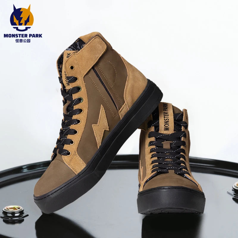 Boots for Motorcyclist Man Wear-Resistant Men and Momen For 4 Season Botas De Moto Motorcycle Shoes Riding boots Breathable