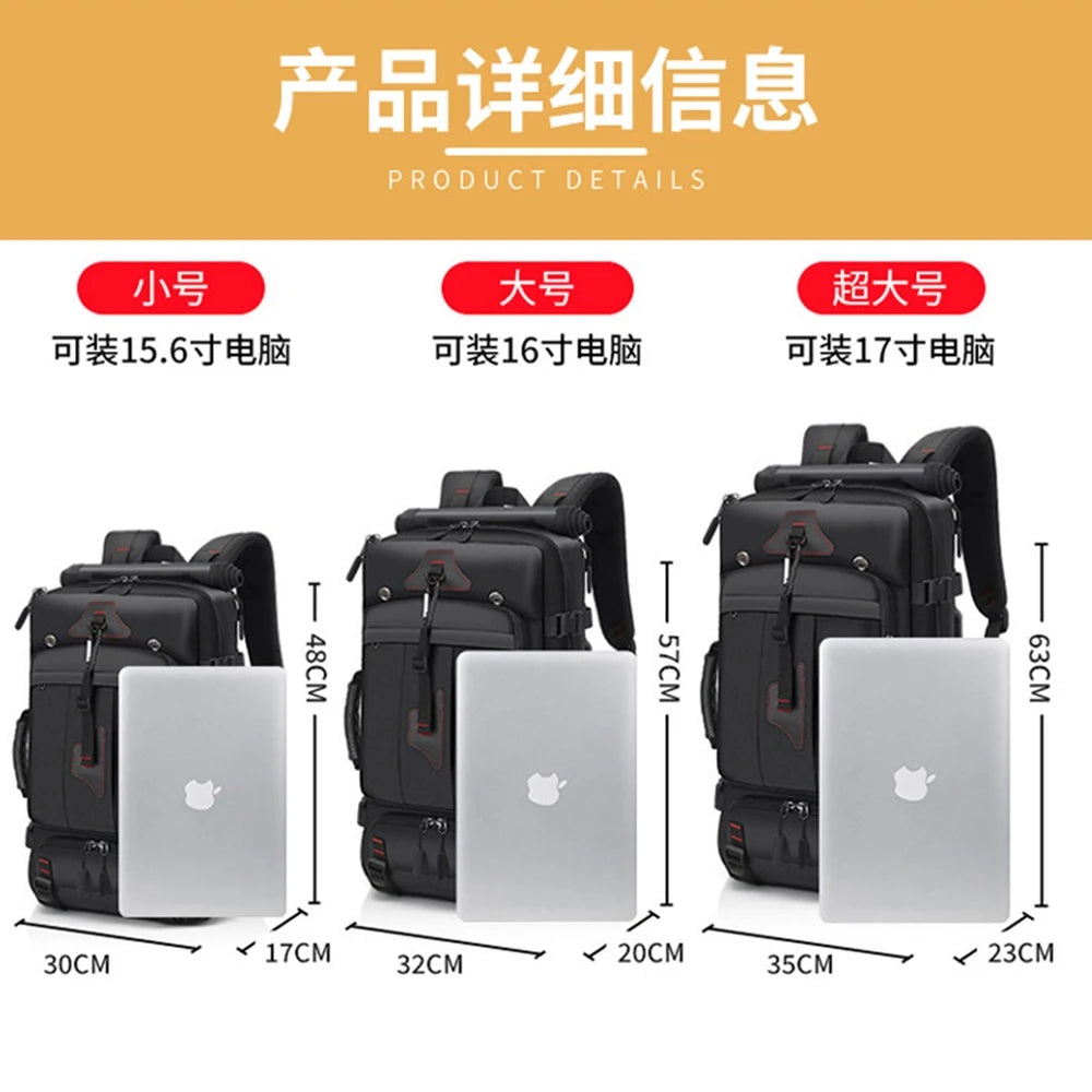 Travel Backpack Large Carry on Backpack Durable Convertible Duffle Bag Fit for 17 Inch Laptop with Shoe Compartment Wet Pocket