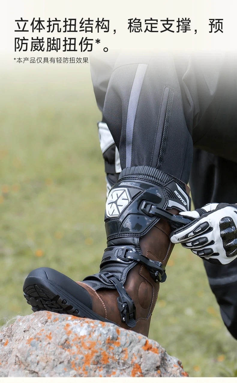 Motocross Boots Professional Protective Motorcycle Boot High-top Non-slip Racing Off-road Shoes Windproof Waterproof All Seasons