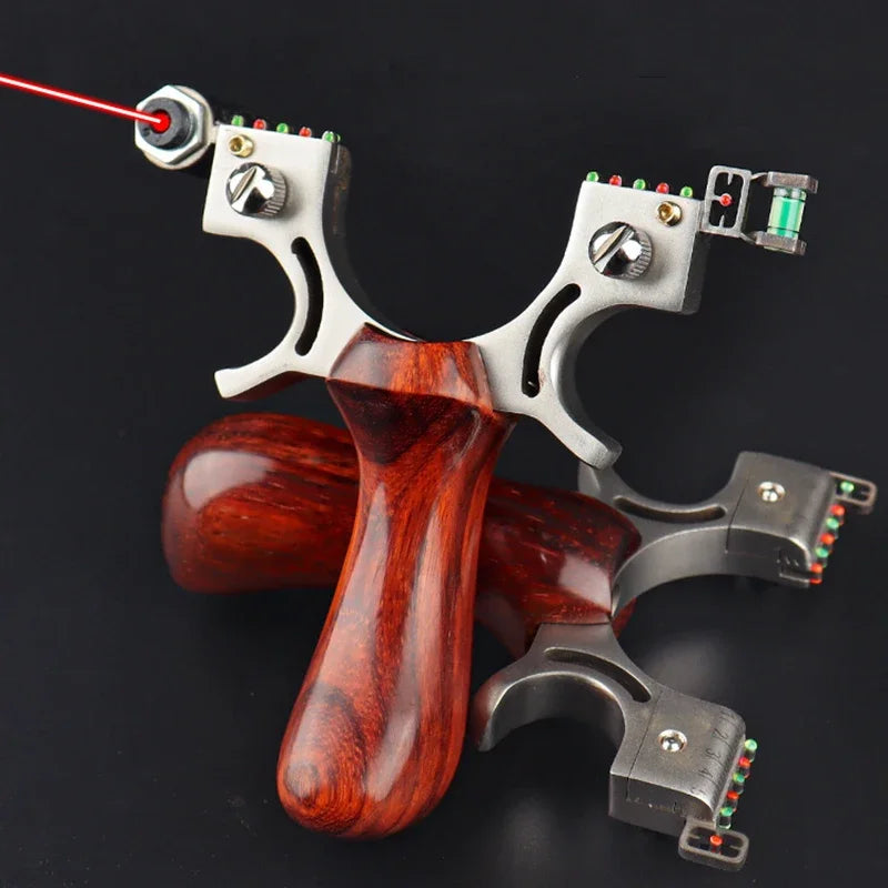 304 Stainless Steel Laser Slingsshot CNC 8020 Slingshot Outdoor Hunting Shooting Tirachinas Super Potential