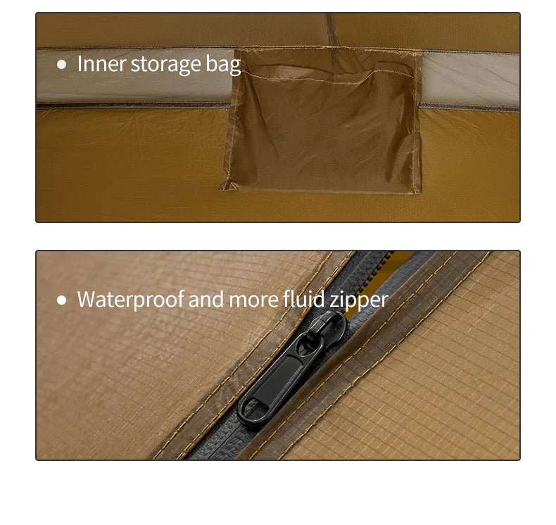 Thous Winds Capricorns 2 Person Tent, Ultralight Hiking Backpack Tent, Camping Pyramid Tent, Outdoor 15D Ripstop Nylon Camp Tent