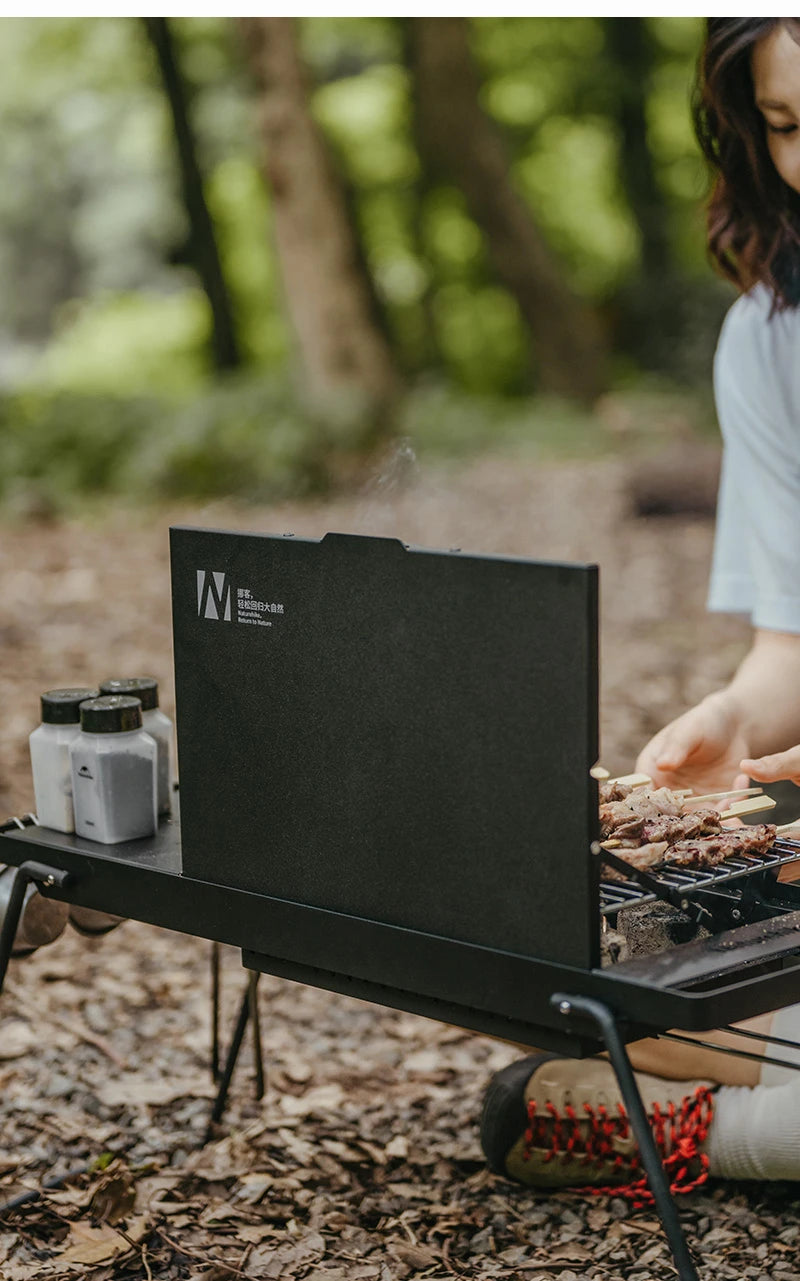 Naturehike Camping Portable Foldable Barbecue Grill Outdoor Mini Camping Grilling Rack 2-speed Adjustable Fire Mini BBQ Table