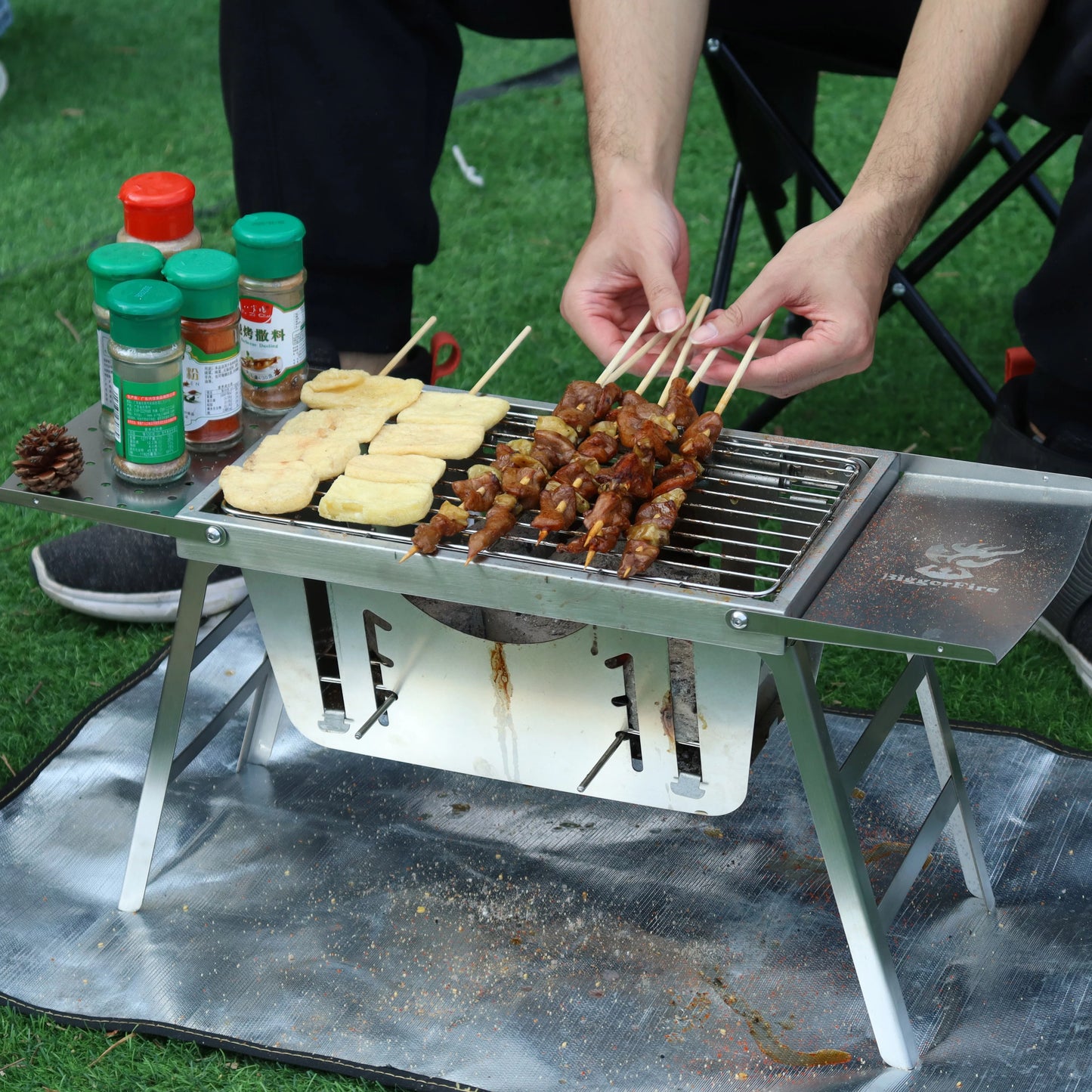 Wholesale Commercial Grills BBQ Outdoor Camping Portable Stainless Steel Charcoal Barbecue Grill