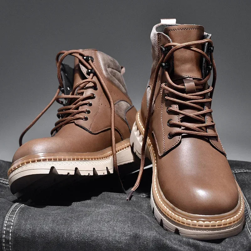 Motorcycle Boots Fashionable Motorcycle Boots Winter Cotton Boots Thick Soled Shock-absorbing Non Slip Casual Shoes