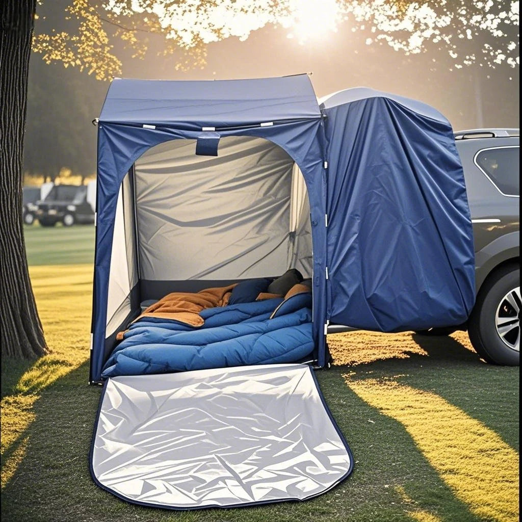 Easy Setup SUV Car Camping Tent - 4-Season Waterproof Tailgate Tent with Floor, 2-4 Person Large Space for Outdoor Adventures
