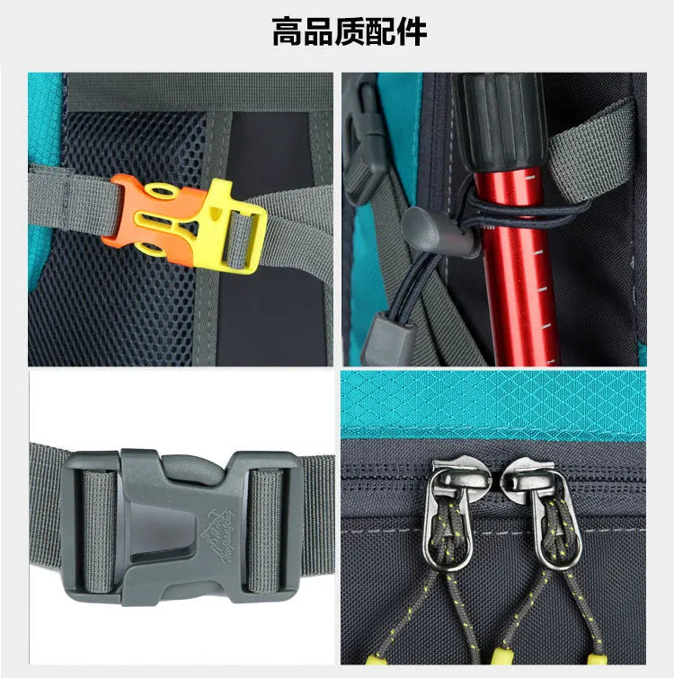 50l/60l-Large Capacity Mountaineering Bag,Large Load-Bearing Hiking Multi-Functional Outdoor Sports Tear Resistance Backpack