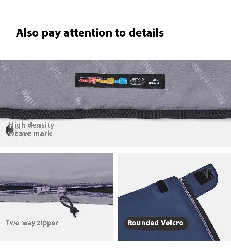 Naturehike 2025 New MINI Sleeping Bag 760g Ultralight Portable Splicing Summer Quilt Outdoor Camping Hiking Cotton Sleeping Bag