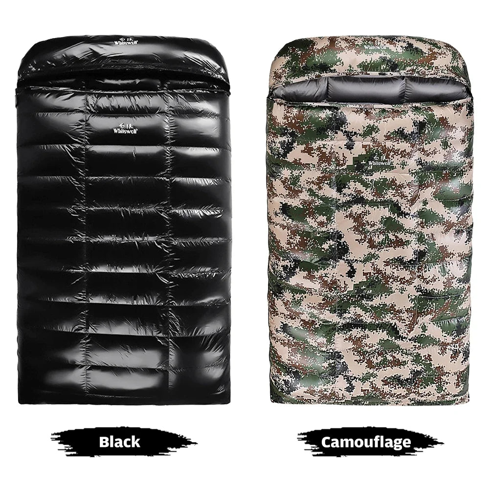90% White Goose Down Double Sleeping Bag Winter Sleeping Bag Camping Sleeping Pack for Backpacking Camping Hiking Traveling