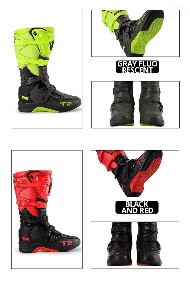 2025 NEW Racing Boots Safe Riding Motocross Boots Waterproof Anti Fall Wear-resistant Motorcycle Boots Equipment Rally Shoes