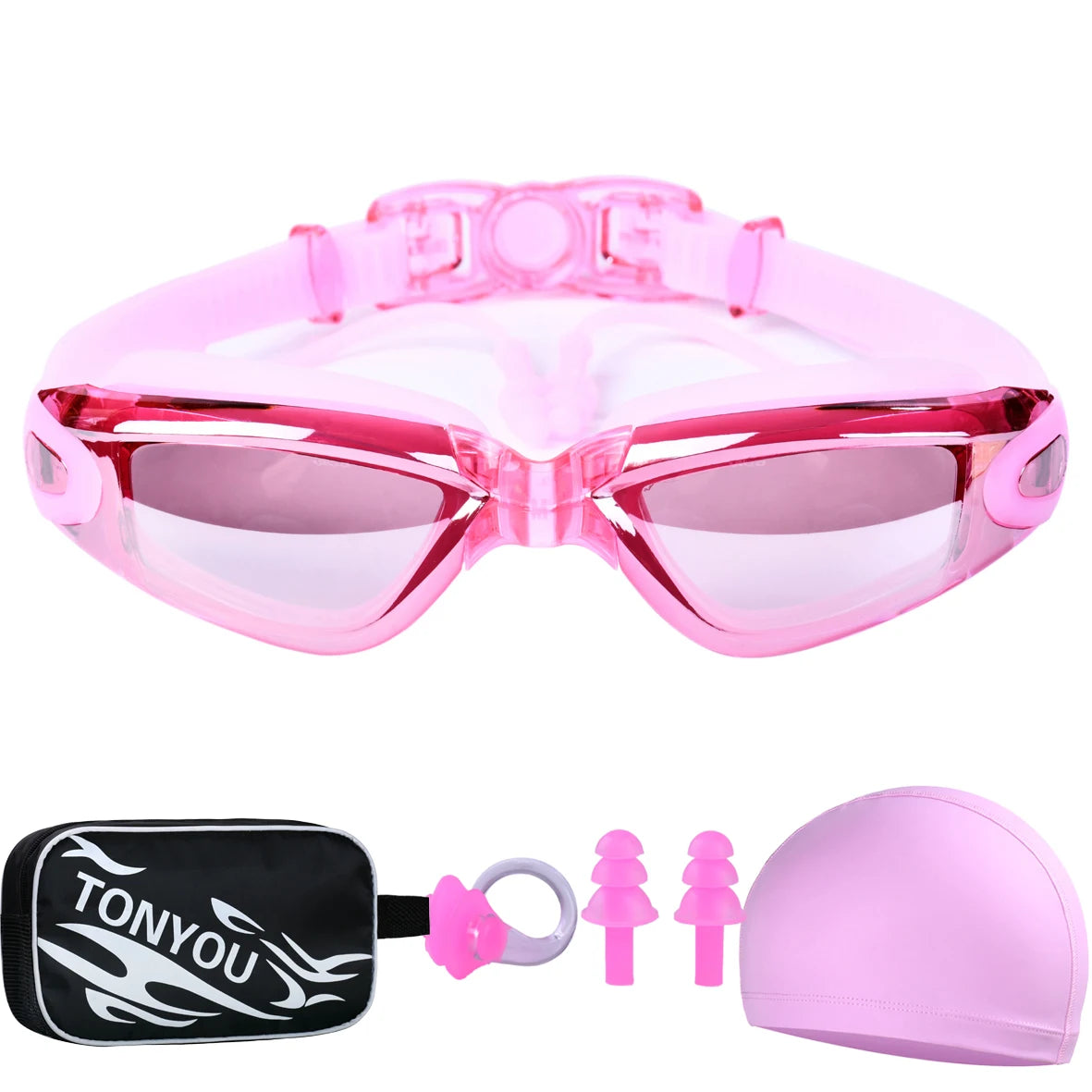 Adult swimming goggles swimming goggles high-definition防雾 men and women professional waterproof earplugs swimming goggles