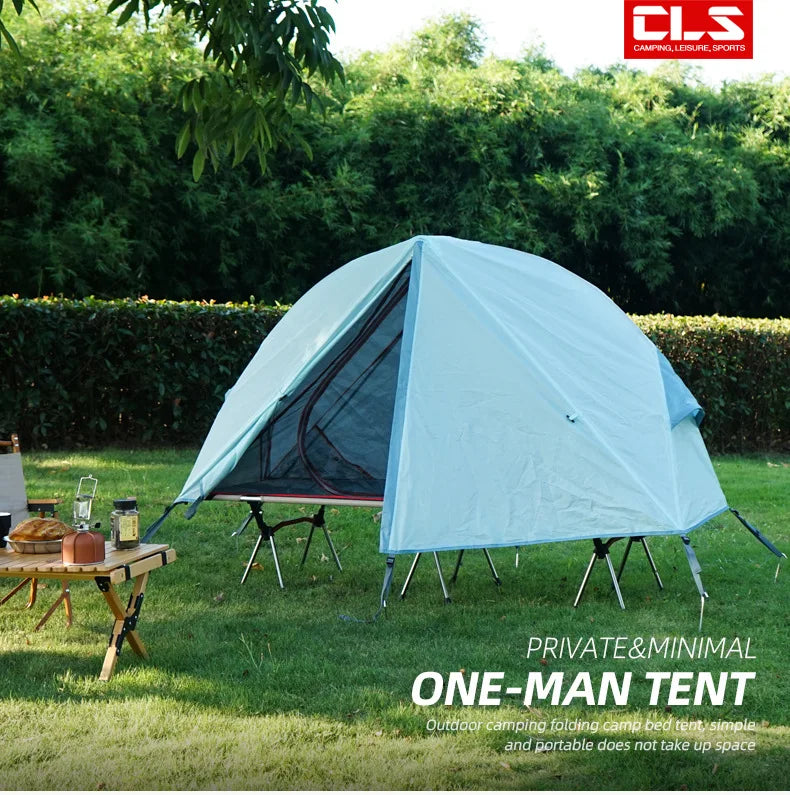 Outdoor Camping Off-the-ground Tent Single-person Easy-to-storage Portable Aluminum Alloy Anti-mosquito Rain-proof Fishing Tent