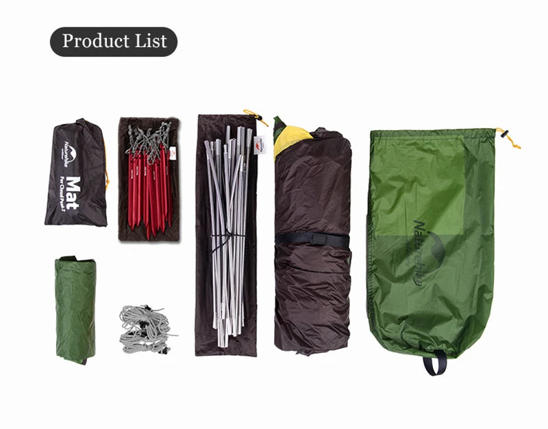 Naturehike Cloud Peak 20D Nylon Tent Ultralight 2 Persons Camping Hiking Outdoor Tent 4 Season Double Layer Backpack camper Tent
