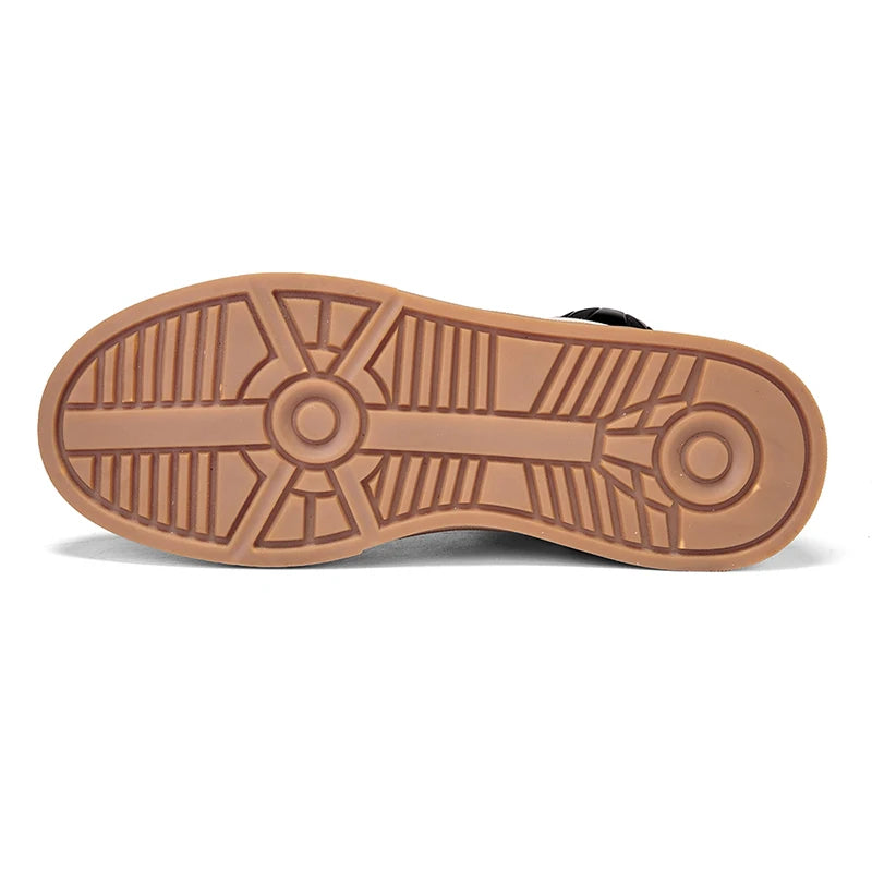 NEW Men's Leather Motorcycle Shoes Anti Slip Wear-resistant Motos Protective Boots Breathability Motocross Racing Riding Shoes