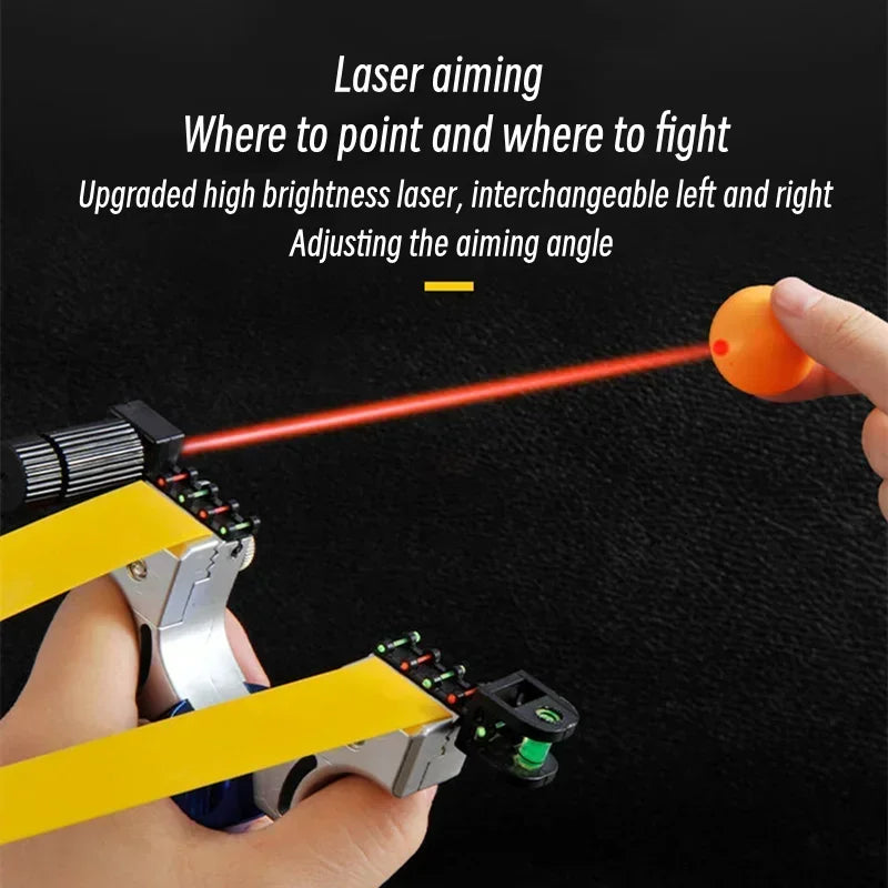 Hunting Slingshot High-power Laser Aiming Slingshot Outdoor Sports Shooting Game Practice Using High Precision Catapult