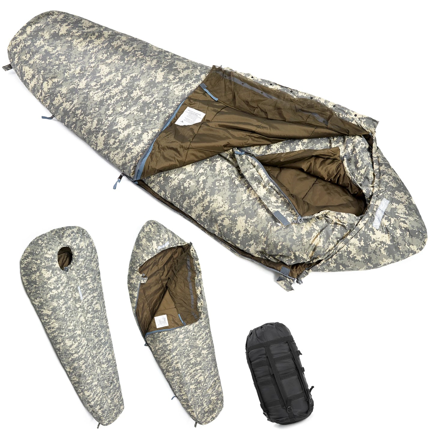 MT Military Modular Infantry Tactical Mummy Sleeping Bags, Army Force Defence 4 & Tropen Sleeping System 2.0 Camouflage