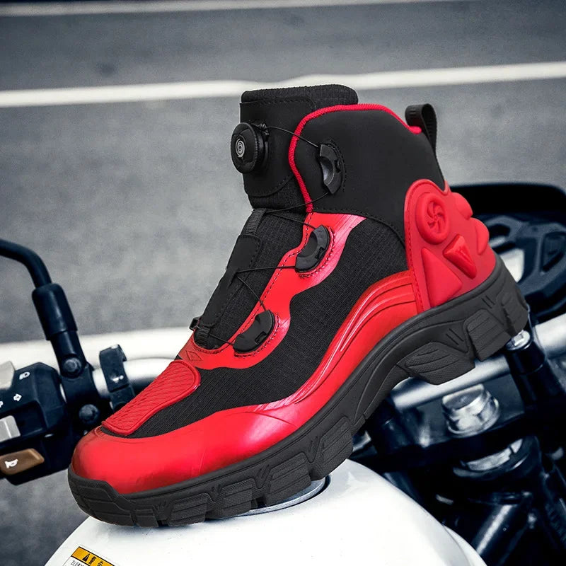 Large Size Motorcycle Boots Outdoor Riding Racing Shoes Anti-fall Wear-resistant Motorcycle Shoes Motorcycle Travel Equipment