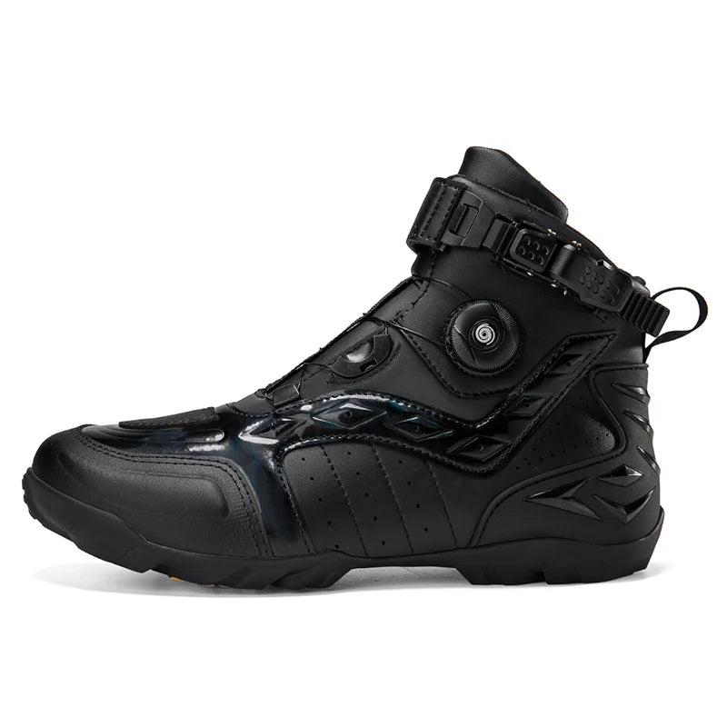 Waterproof Motorcycle Boots Man Wear-Resistant Motocross Boot Breathable Women Motorcycle Anti-Slip Motorcycle Shoes Anti-Fall