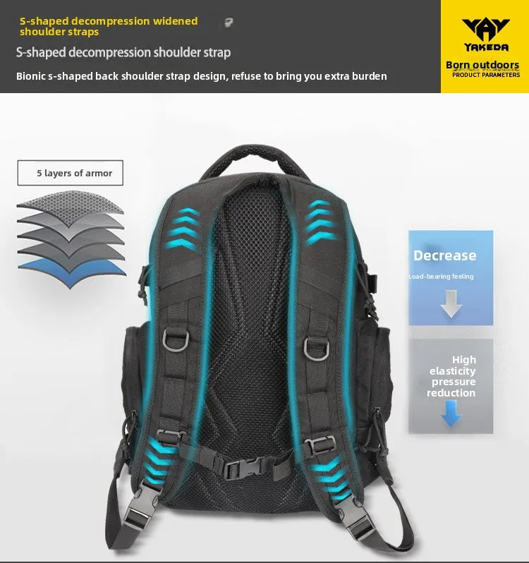 YAKEDA Assault Tactical Molle Backpack Fans 600D Sports Outdoor Bag High Capacity Tourism Hiking Mountain Camping Bags