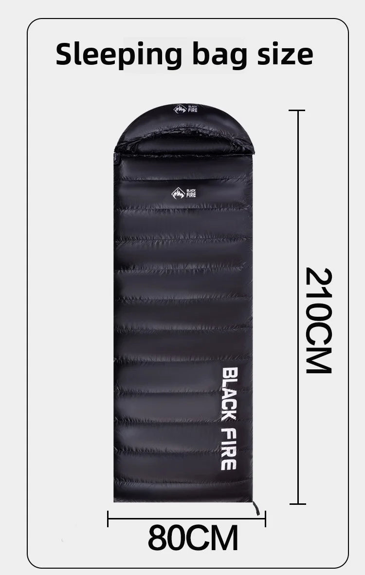 BLACK FLRE Goose Down Adult Envelope Outdoor Light Portable Sleeping Bag Down Sleeping Bag