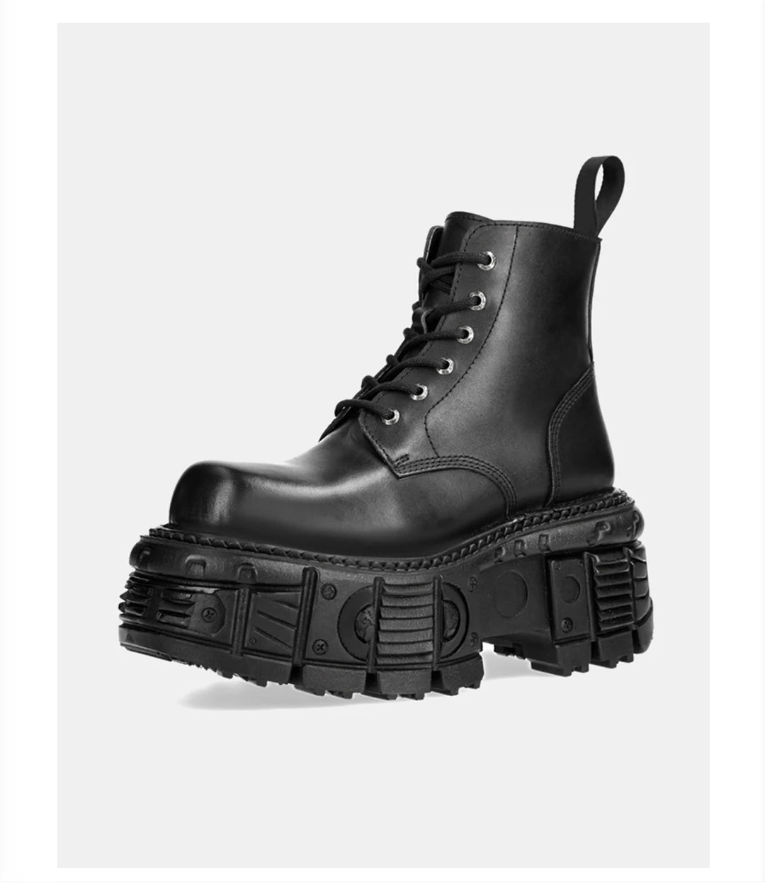 2024 Retro Spanish Street Shooting Men's and Women's Same Platform Bootie Tank Bottom Heavy Metal Punk Boots