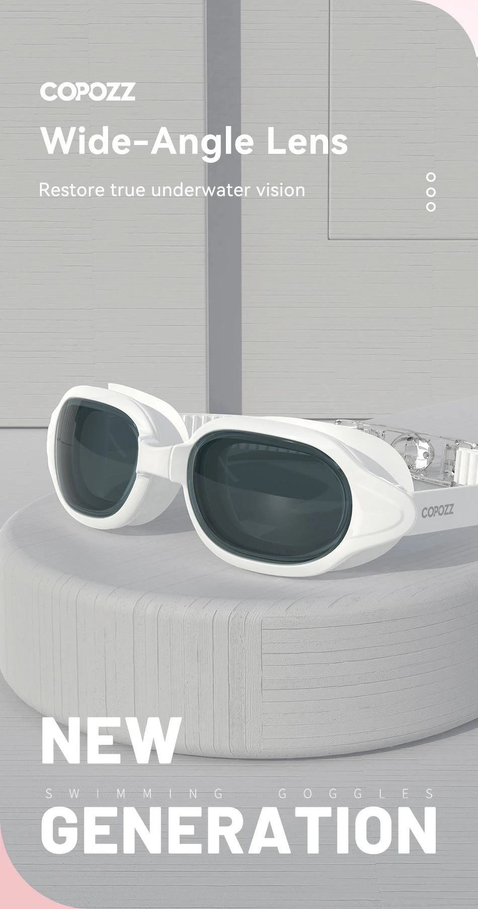 COPOZZ Swimming Goggles Myopia 0 -1.5 to -7 Men Women Anti fog UV Protecion Waterproof Swimming Glasses Diopter Swim Eyewear