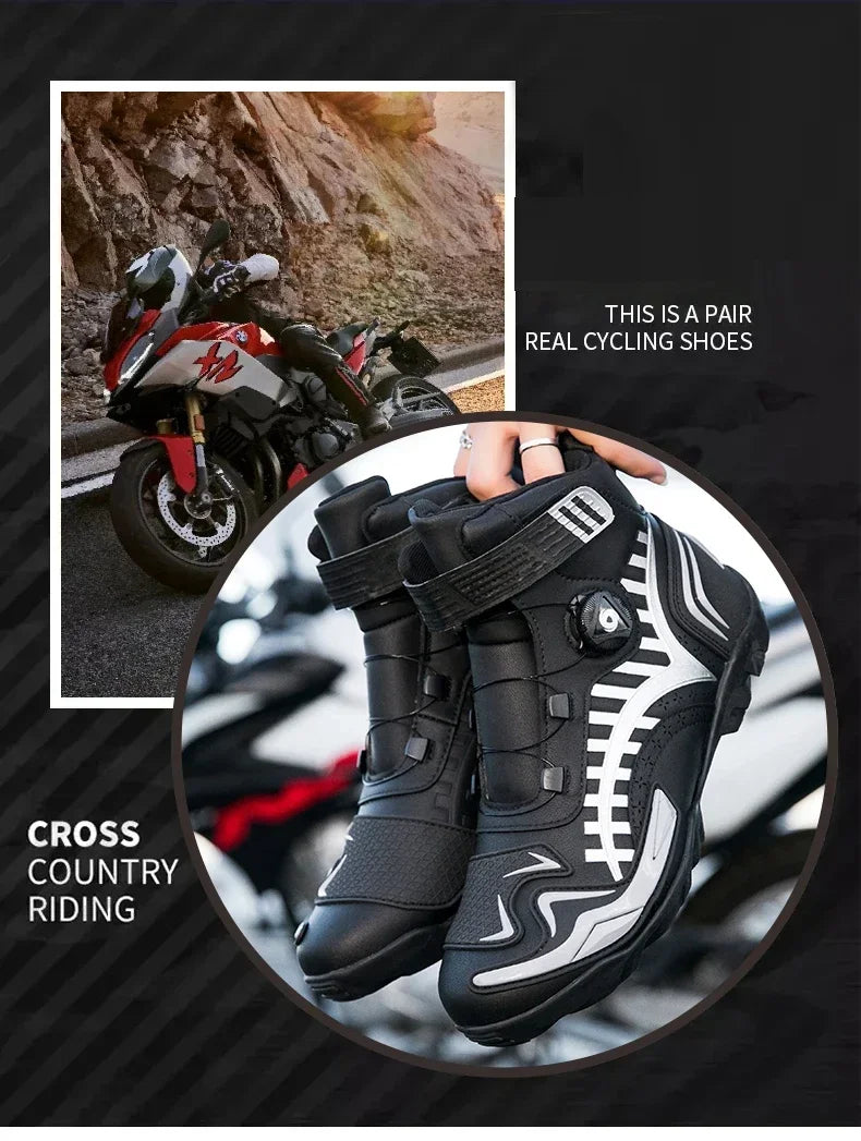 Motorcycle Boots Men's women's Motor Riding Boot Motorbike Chopper Cruiser Touring Motocross Shoe Breathable Motorcycles Shoes