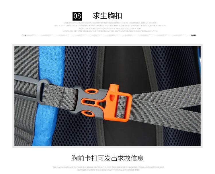 2025 cross-border outdoor hiking bag shoulder hiking sports bag waterproof bag backpack large capacity polyester backpack a001