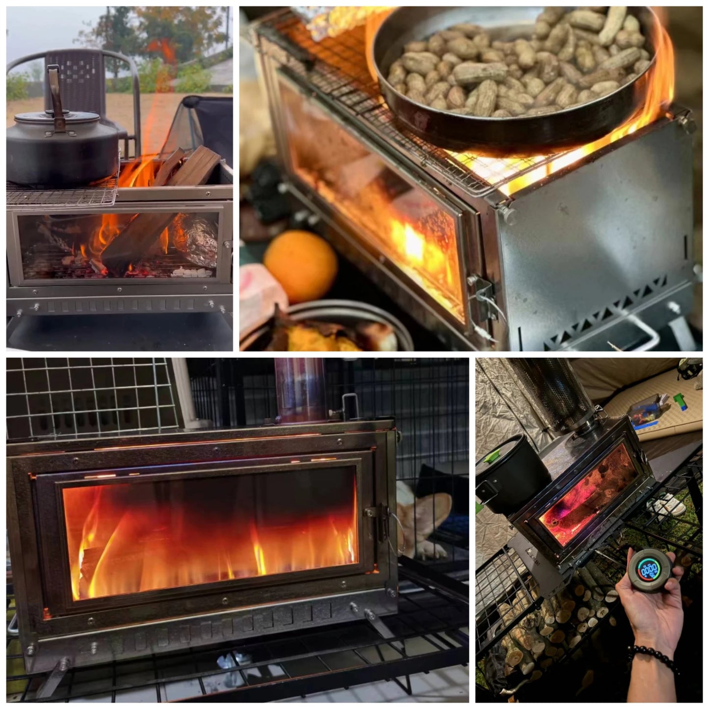 WT-Sky-430 Folding Fireplace Multifunctional Wood Stove Secondary Air Intake Outdoor Camping Heating Stove