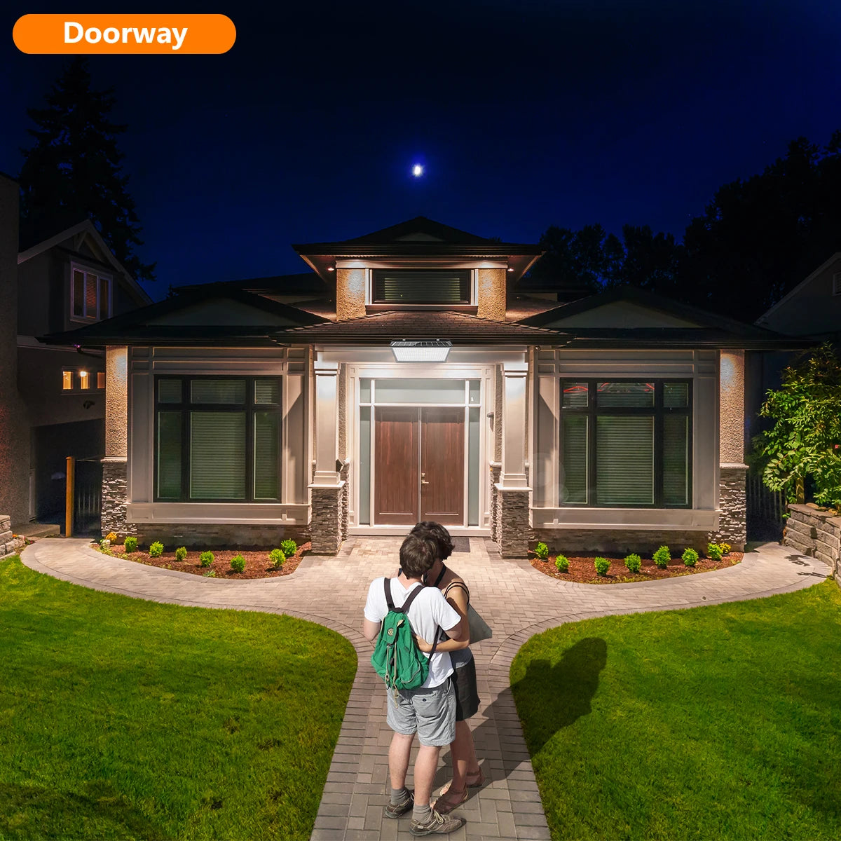 Super Bright Solar Wall Lamp Solar Lights Outdoor Solar Powered Flood Lights with 3 Mode IP65 Waterproof for Outside Yard Street