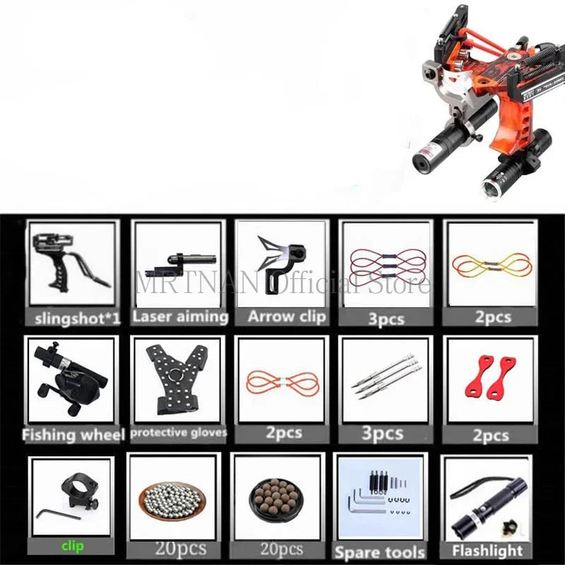 Green/Red Laser Slingshot Black Red Hunting Bow Slingshot Fishing Outdoor Powerful Slingshot Catapult Slingshot Shooting Caza