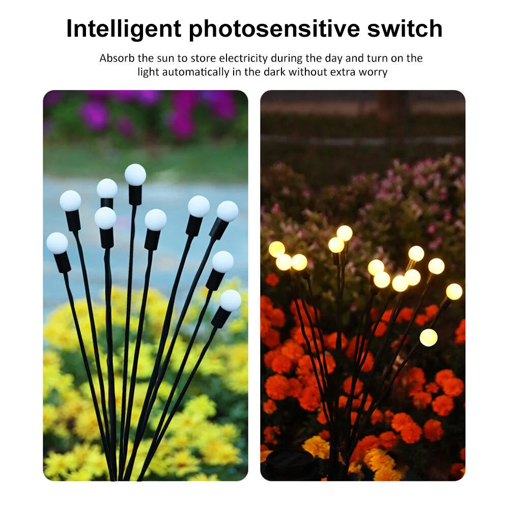 8/10LED Solar Light Outdoor Garden Decoration Landscape Lights Firework Firefly Lawn Lamps Country House Balcony Decor Lamp