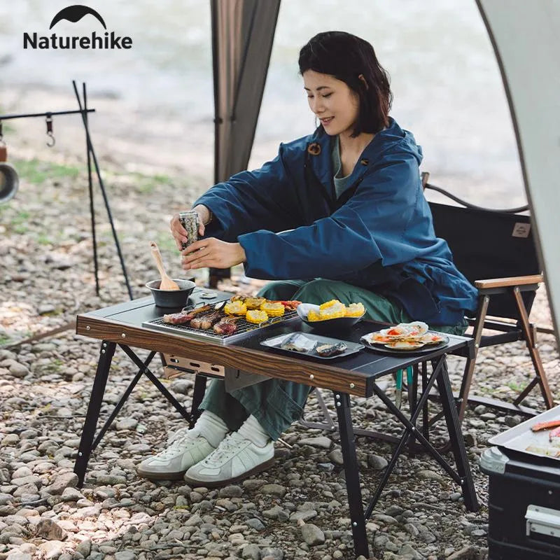 Naturehike Folding Grill Barbecue Stove Firewood Camping Picnic Cookware Accessories Portable Stainless Steel IGT Table Heater