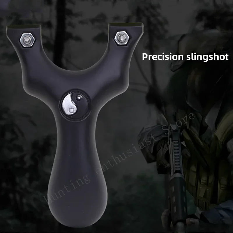 Outdoor Hunting Shooting Catapult Entertainment Accessories Toys Hunting Resin Slingshot Catapult with Flat Rubber Band for Hunt