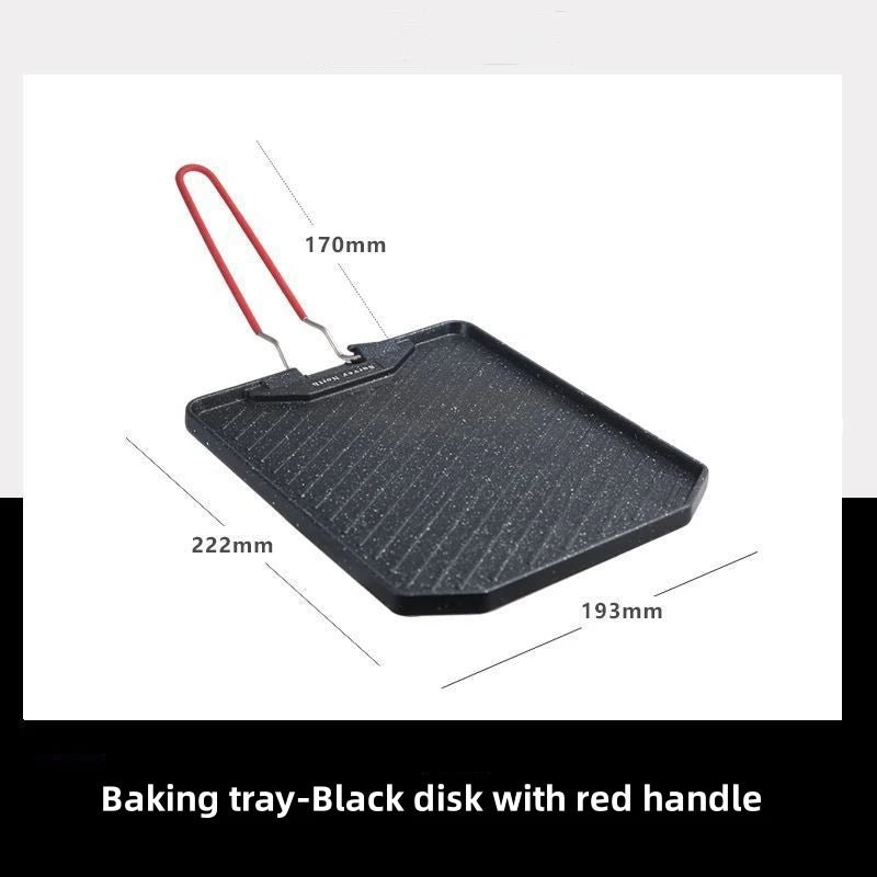 Camping Cooking Pan Non Stick Folding Picnic Frying Pan Portable Easy Clean Grill Hiking Bbq Dinner Frying Plate