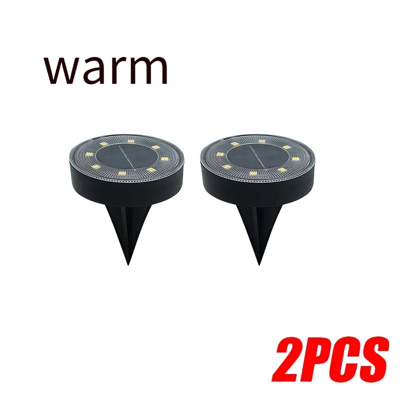 1-8PCS LED Outdoor Solar Power Floor Lamps Waterproof Underground Lamps for Lawn Decoration Garden Courtyar Decoration Lamp