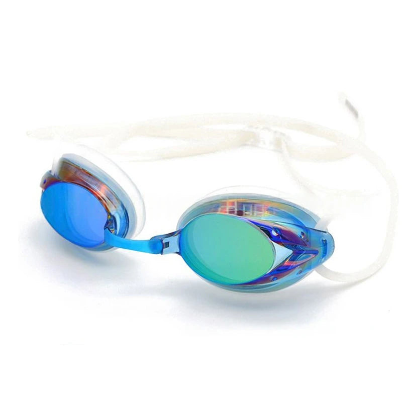 Professional Swimming Goggles Men Women Waterproof Anti-fog Cool Silver Plated Swim Glasses Comfortable Diving Pool Accessories