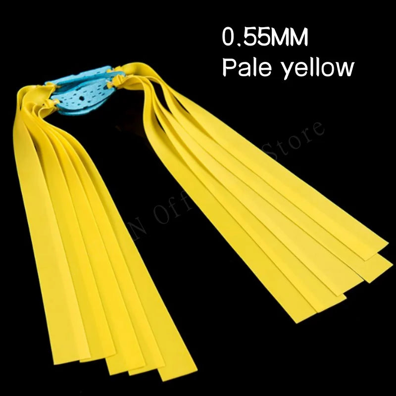 5pcs Hunting Strong Flat Rubber Band Latex Thickened Slingshot 1.0-2.0mm High Elasticity Outdoor Catapult Shooting Accessories