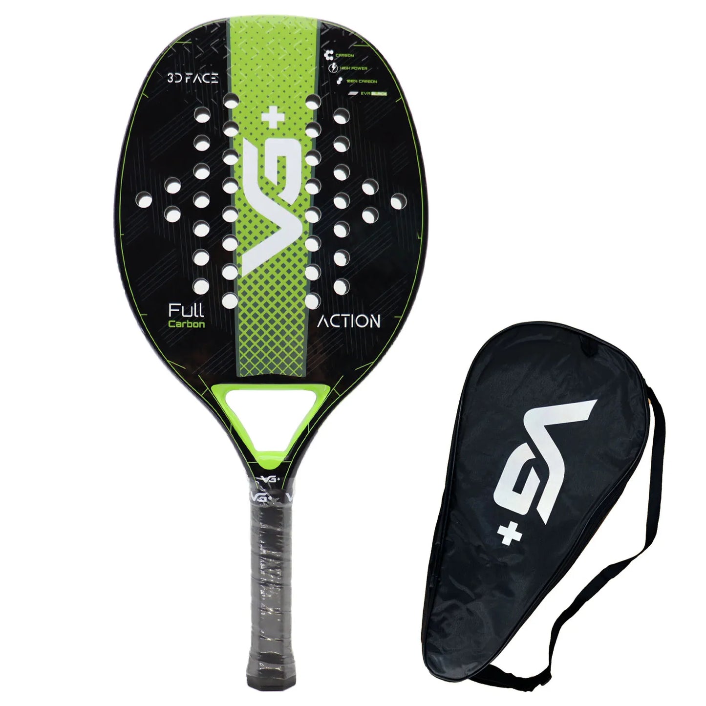 Pro Racket Beach Tennis Full/12K/Kevlar Carbon EVA SOFT with Cover Bag Tenis Raquete Beach Tennis