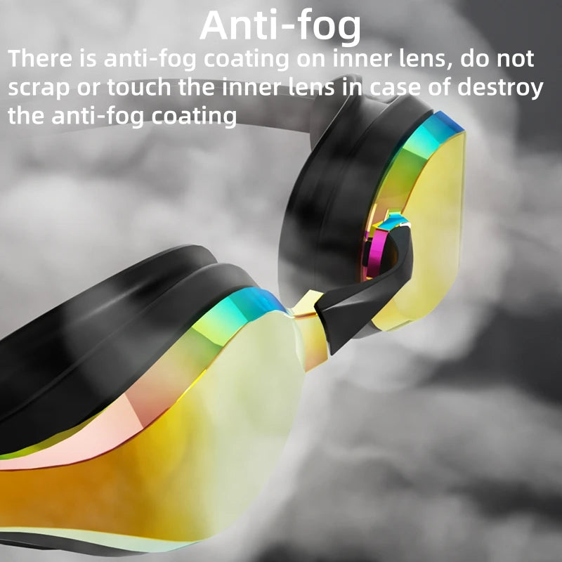 Unisex Professional Swimming Goggles for Racing, HD Lens and Anti-fog Swim Goggles for Adults