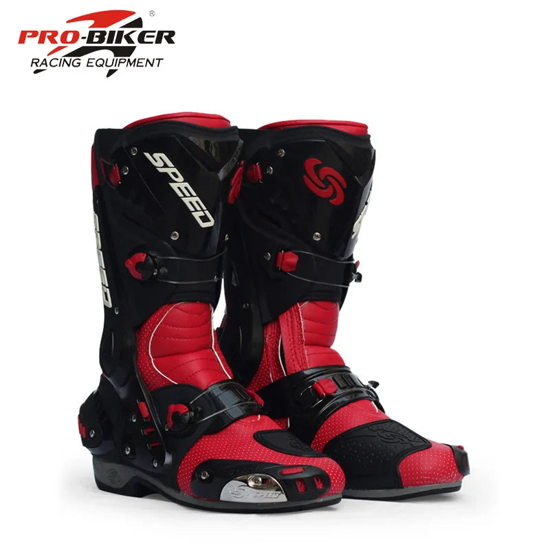 Racing riding shoes Motorcycle boots Motorcycle shoes Medium long shoes boots men
