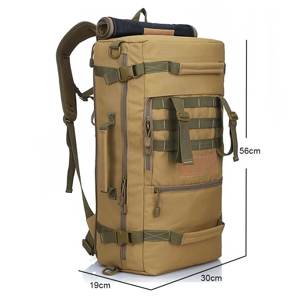 50L Tactical Military Backpack Male Outdoor Army 3p Trekking Rucksack Travel Hiking Men Camping Hunting Backpack Molle Assault