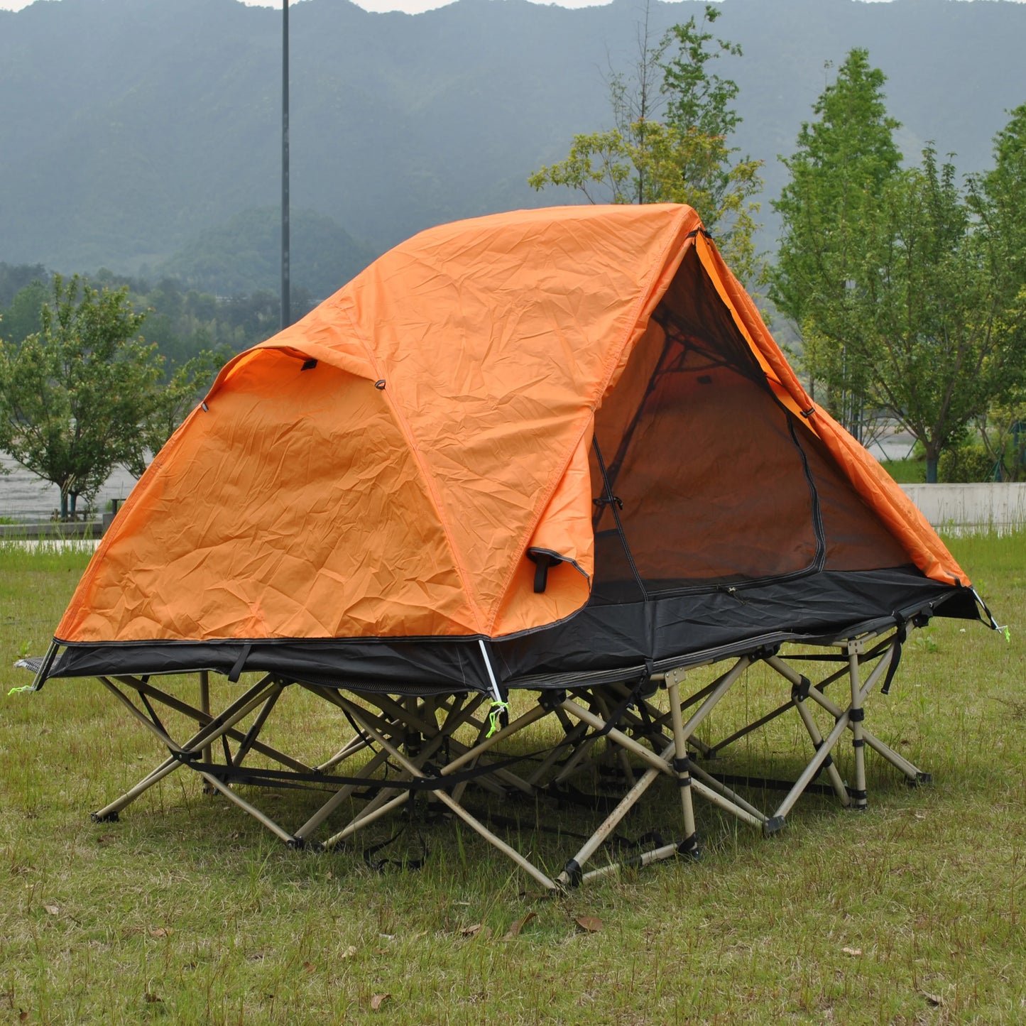 Camping Tent 2 Person, Professional Waterproof & Windproof Lightweight Backpacking Tent Can Be Cot Tent,bed Tent Not Include Bed