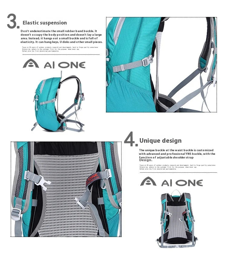 25L Sports Hiking Outdoor Backpack Camping Climbing Bag Nylon Multifunctional Bicycle Bike Bag Travel Shoulder Bag for Men Women