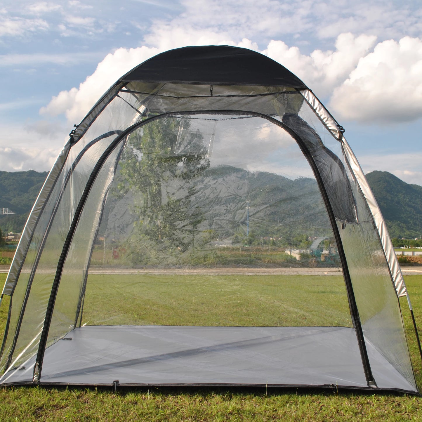 Sports Tent All Weather Clear Sport Shelter Waterproof and Windproof with Detachable Top Cover Rain Tent,PVC tent,Warm keep tent