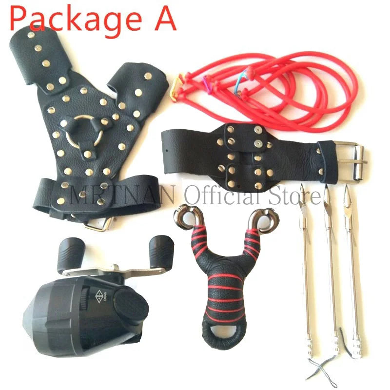 Powerful Fishing Slingsshot with Wrist Rest Outdoor Hunting Sling Shot Large Catapult for Fishings and Ball